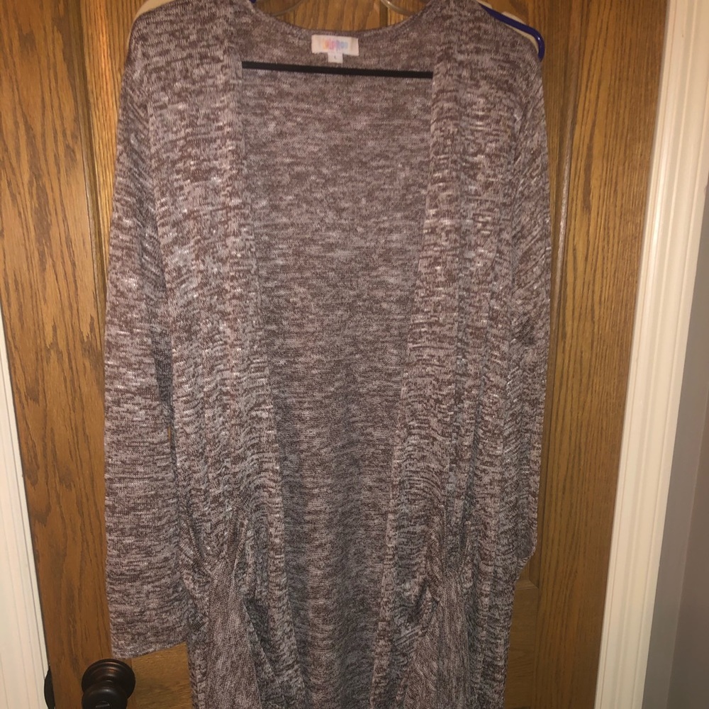 Lularoe Sarah cardigan brown heather size L